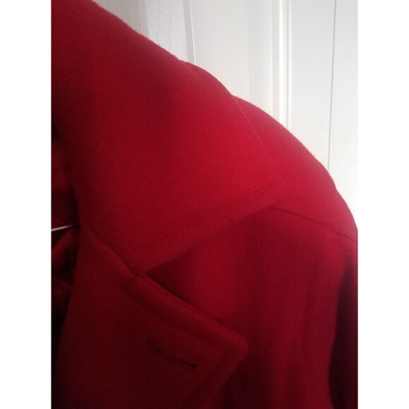 Vintage Woolrich pea coat red wool M - Picture 6 of 9
